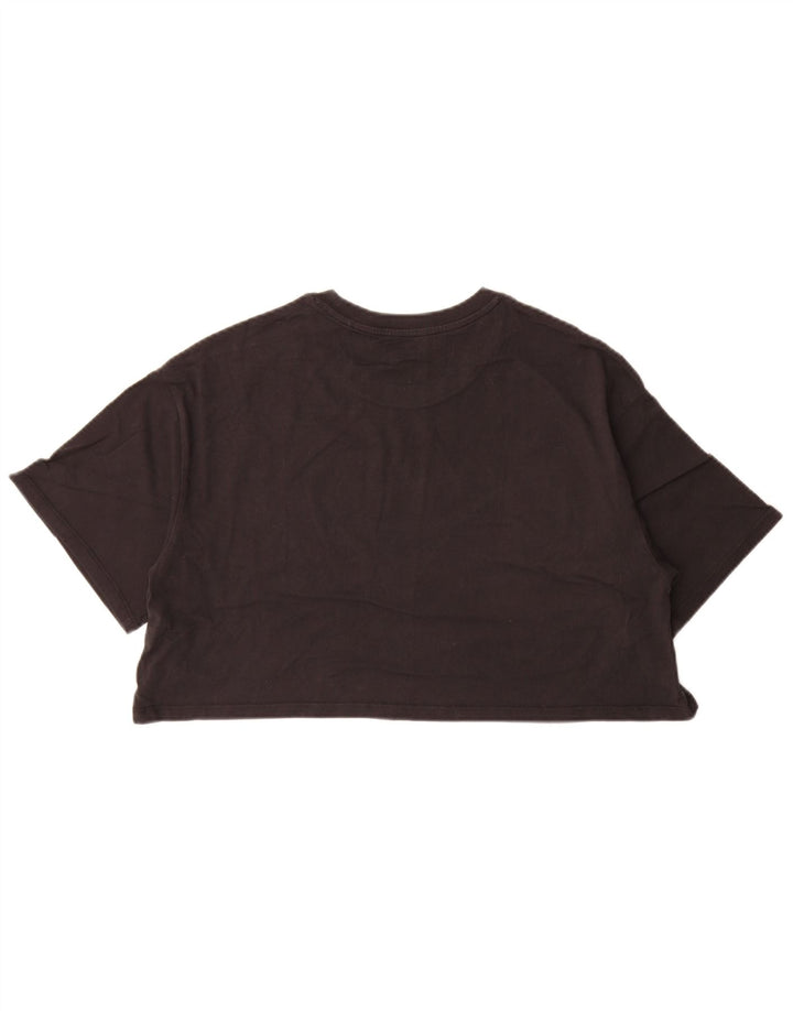 Levi's Womens Crop Oversized grafisk T-shirt top UK 10 Small Black