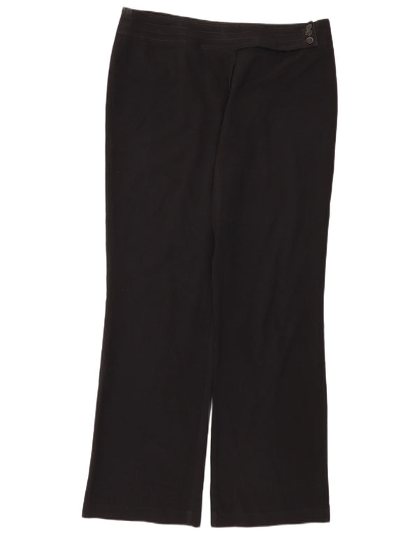 Marks & Spencer Dame Loose Fit Casual Bukser UK 16 Large W36 L33 Black
