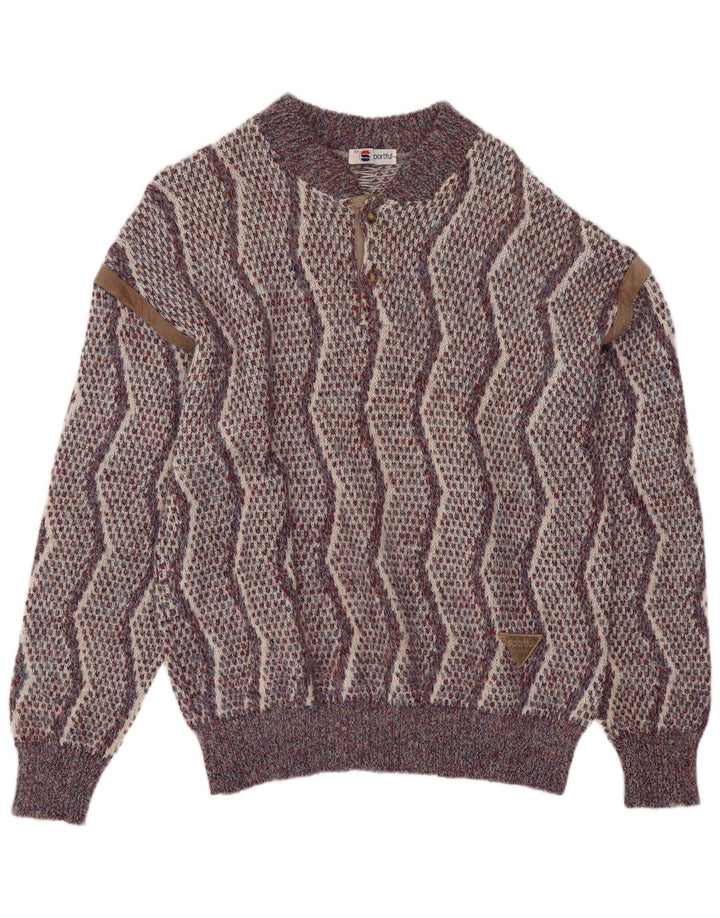 Sportful Herre Button Neck Jumper Sweater IT 50 Medium Multicolored Retro