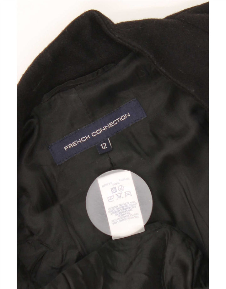 French Connection Dame Oversized Overfrakke UK 12 Medium Sort Uld