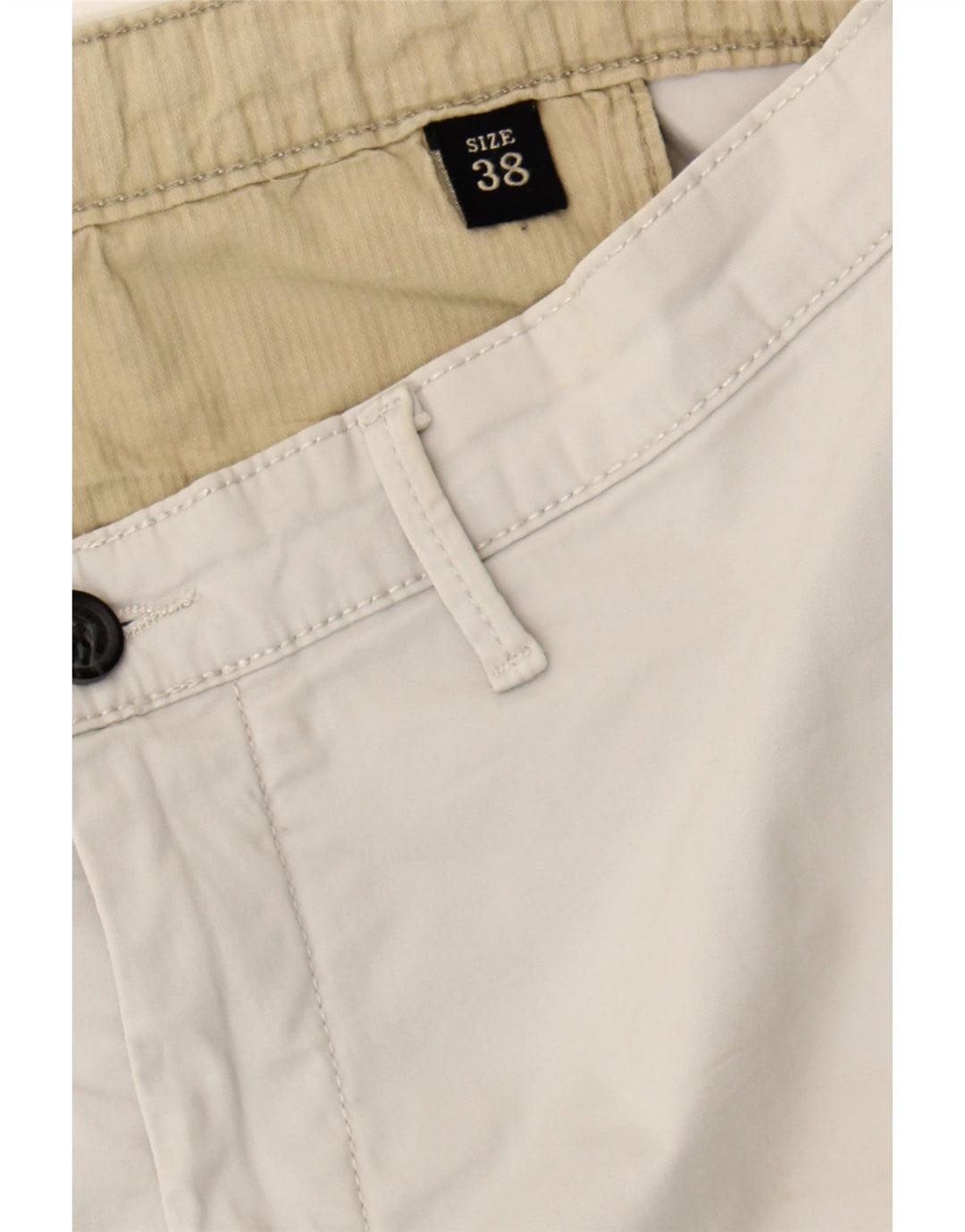 RIFLE Mens Straight Chino Trousers W40 L28 White Vintage Rifle and Second-Hand Rifle from Messina Hembry 