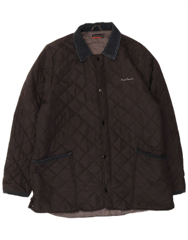 PIERRE CARDIN Herre quiltet jakke UK 44 2XL Sort Polyester