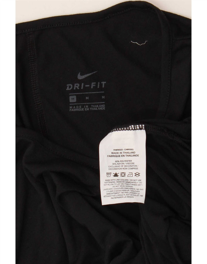 Nike Dame Dri Fit Oversized T-shirt Top UK 14 Medium Sort Polyester