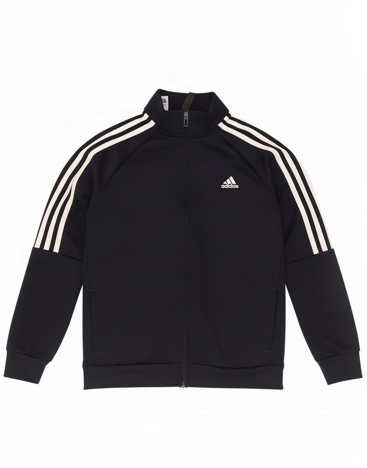 Adidas Boys Aeroready Træningsdragt Topjakke 9-10 År Sort Polyester