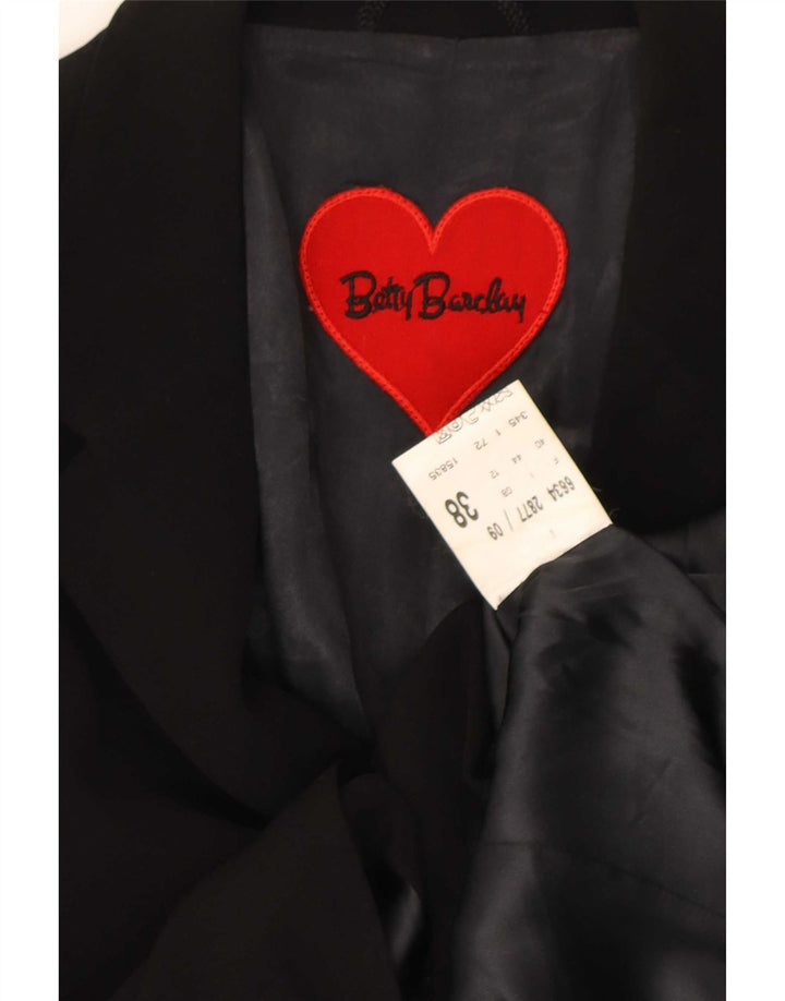 Betty Barclay Dame 4 Knapper Longline Blazer Jacket UK 12 Medium Sort