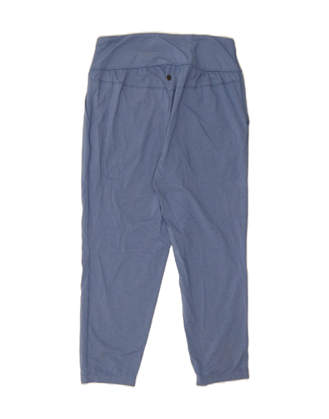 PRANA Womens Capri Leggings UK 14 Medium  Blue Pinstripe Vintage Prana and Second-Hand Prana from Messina Hembry 