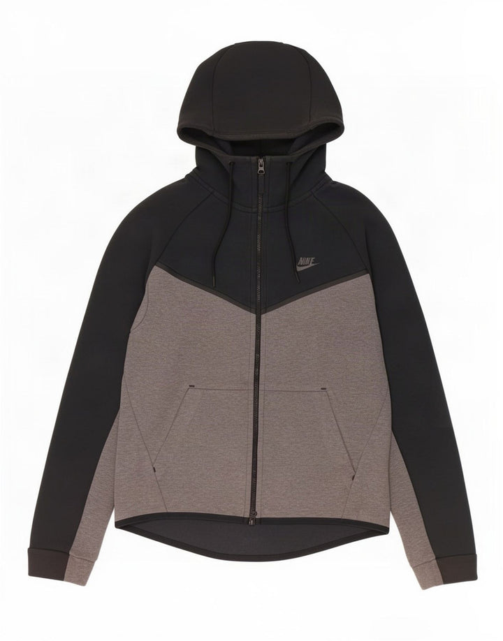 Nike Hættetrøje med lynlås til mænd Medium Sort Colourblock Bomuld