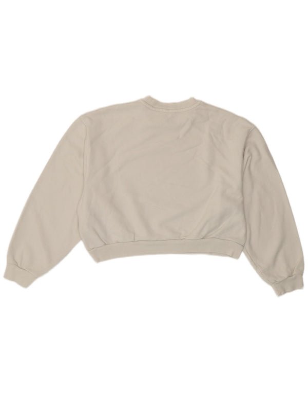 Levi's Womens Crop Graphic Oversized Sweatshirt Jumper UK 10 Small White