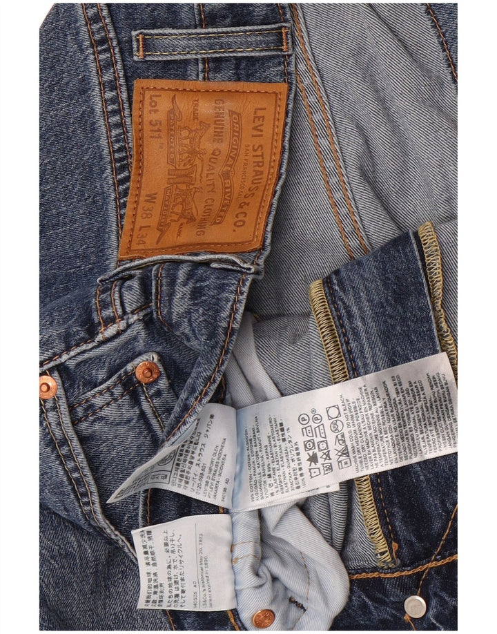 Levi's Herre 511 Slim Jeans W38 L26 Blå Bomuld