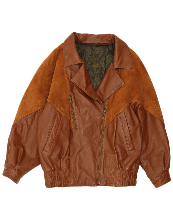 Vintage dame læderjakke UK 14 Large Brown