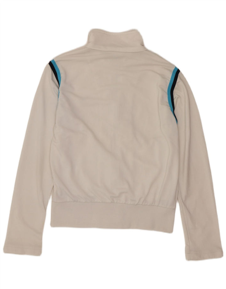 Puma træningsdragt topjakke til kvinder UK 10 Lille hvid stribet polyester