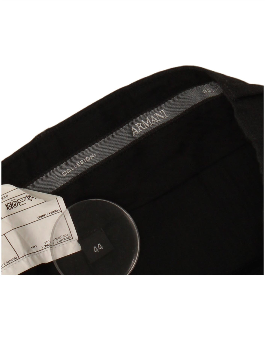 ARMANI Lige Chinobukser til mænd IT 44 XS W29 L30 Grå uld