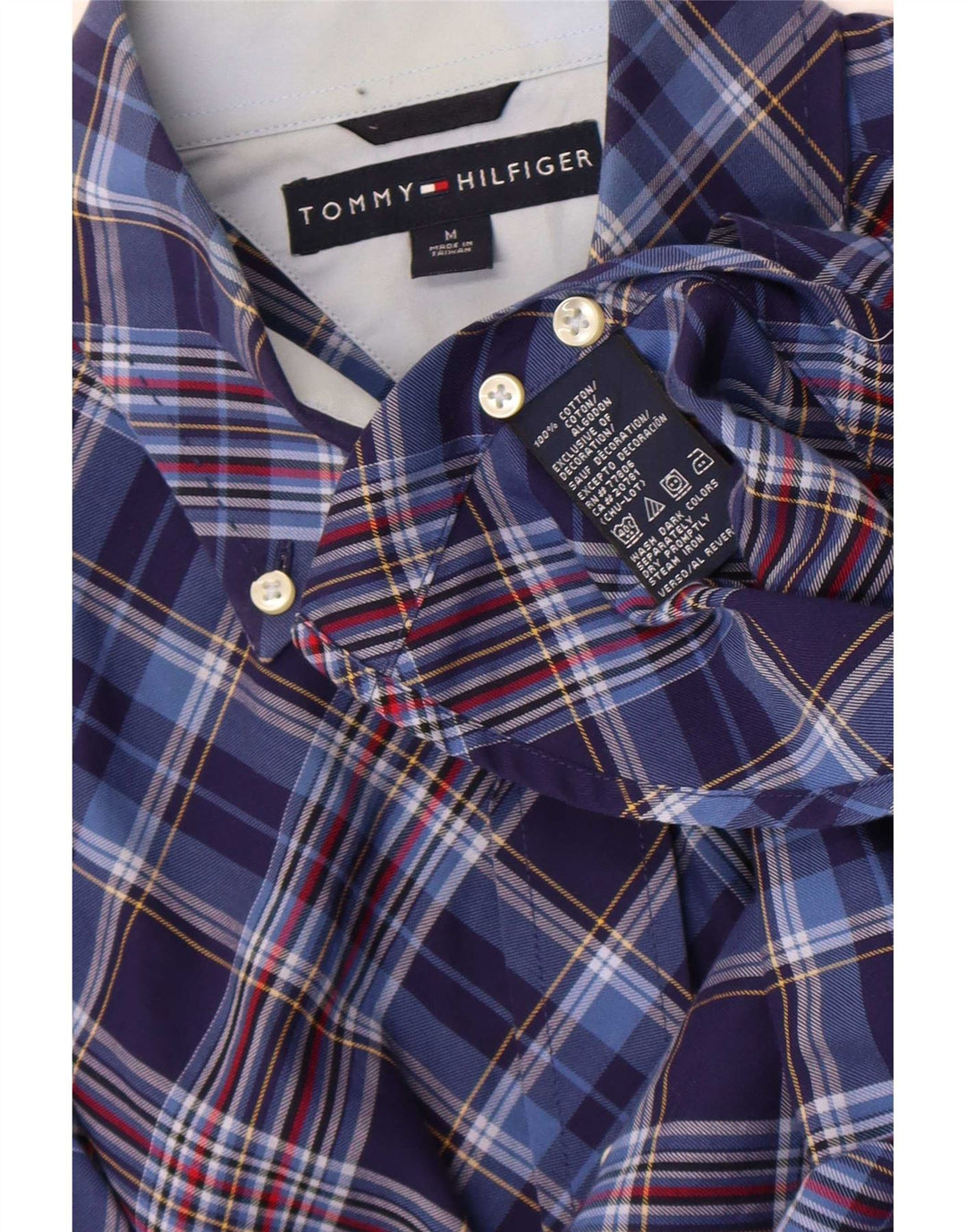 Tommy Hilfiger Herreskjorte Medium Blue Ternet Bomuld