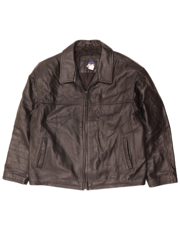 Vintage herre læderjakke UK 42 XL sort læder