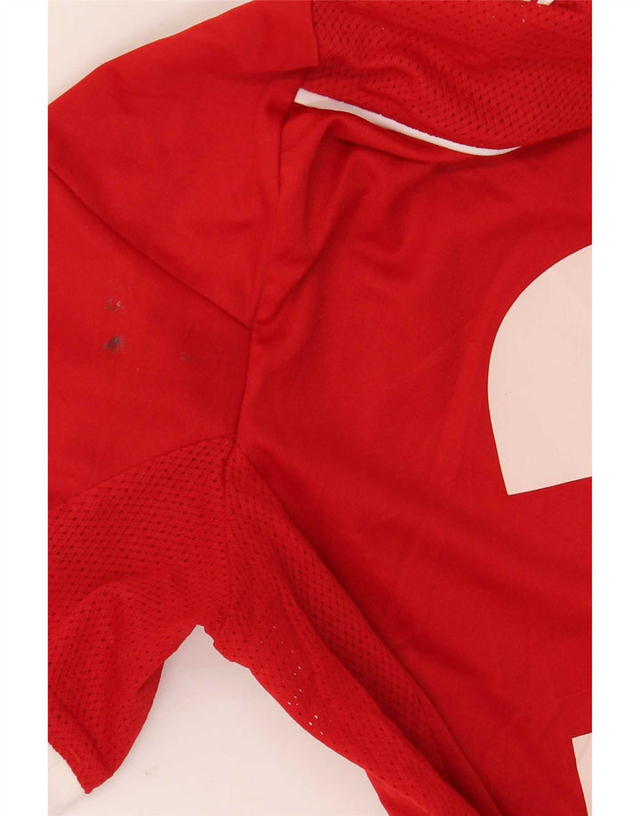 Adidas drenge grafisk t-shirt top 13-14 år XL Rød polyester