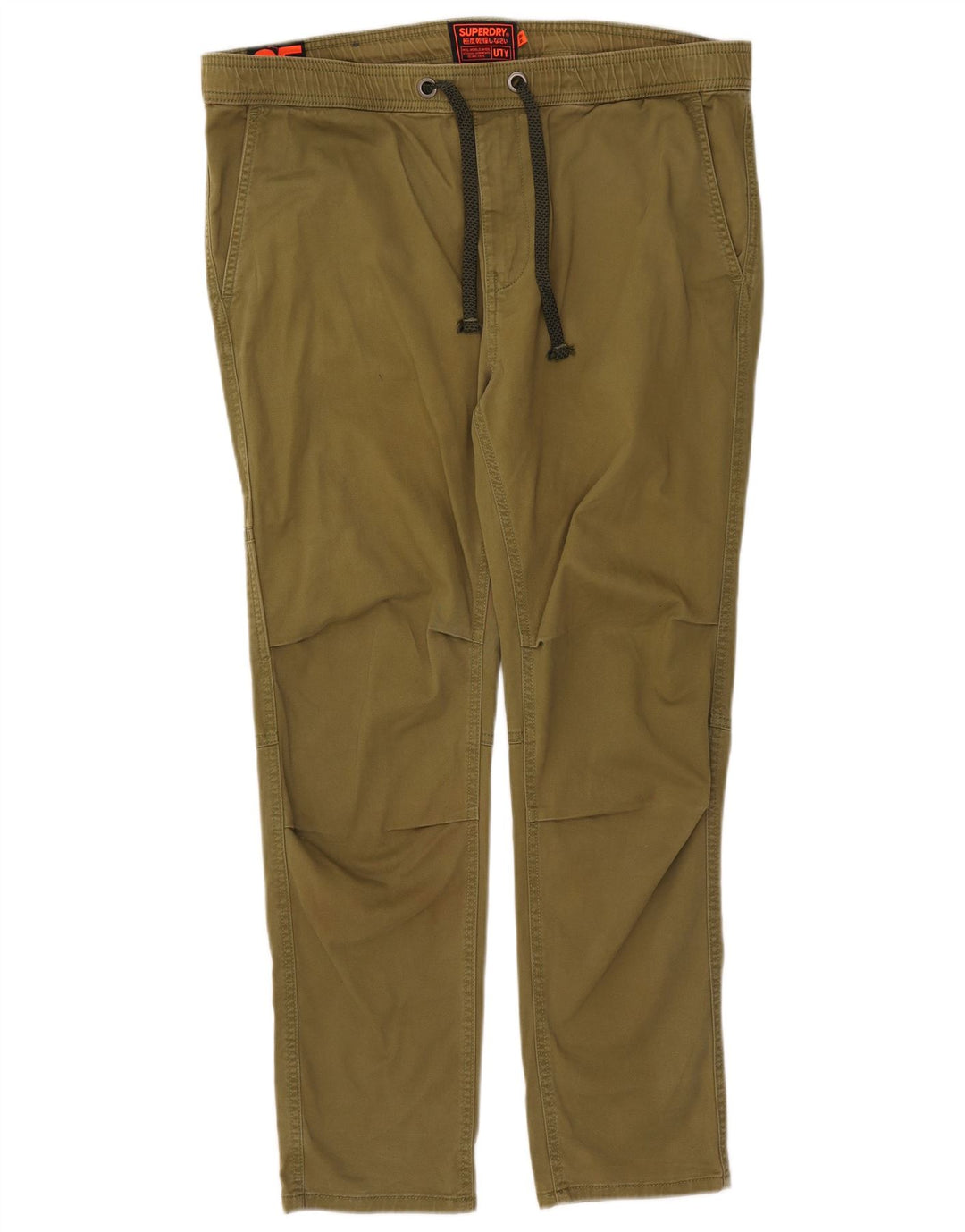 Superdry Mens Slim Cargo Trousers W34 L30 Khaki Cotton