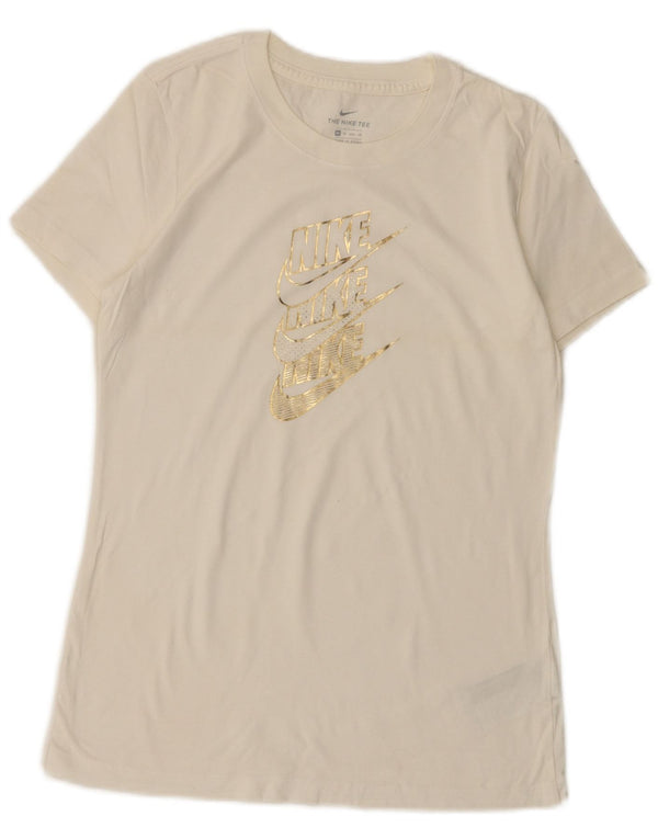 Nike grafisk T-shirt top til kvinder DK 6 XS hvid bomuld