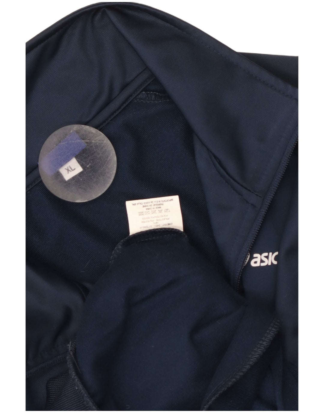 Asics træningsdragt topjakke til kvinder UK 18 XL marineblå polyester