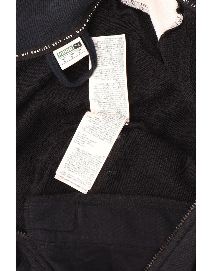 Puma Womens Crop træningsdragt topjakke UK 16 Large Black Colourblock