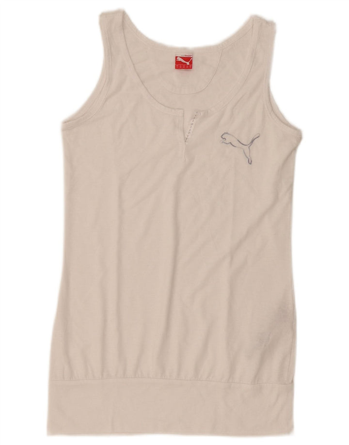 Puma Damevest Top UK 10 Small White Polyester