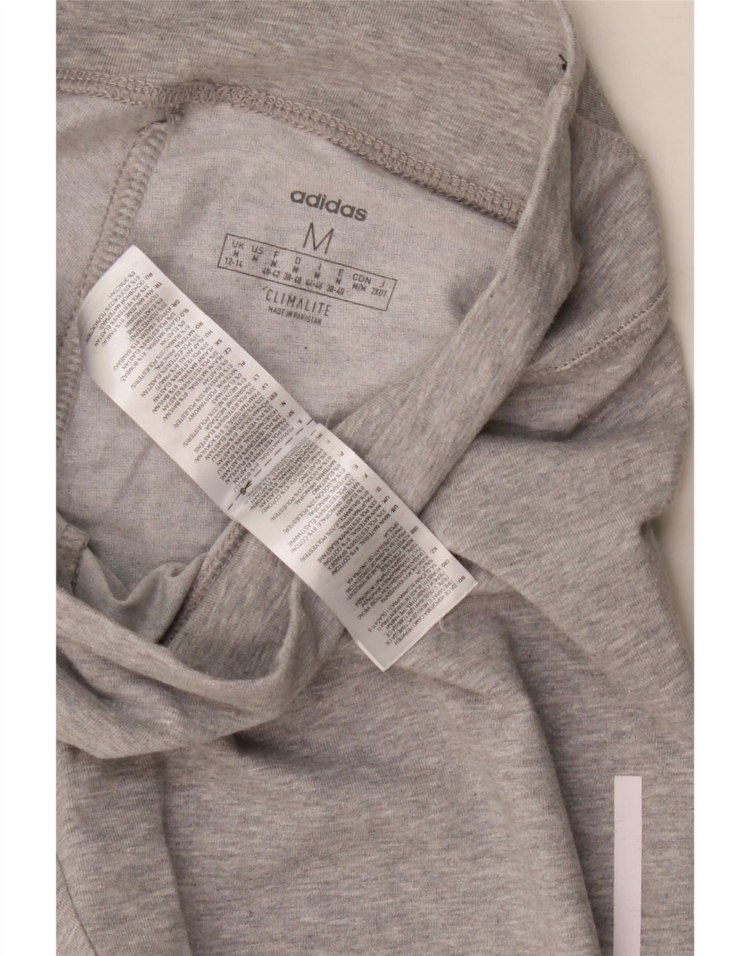Adidas Dame Climalite Grafiske Leggings UK 12/14 Medium Grey Bomuld