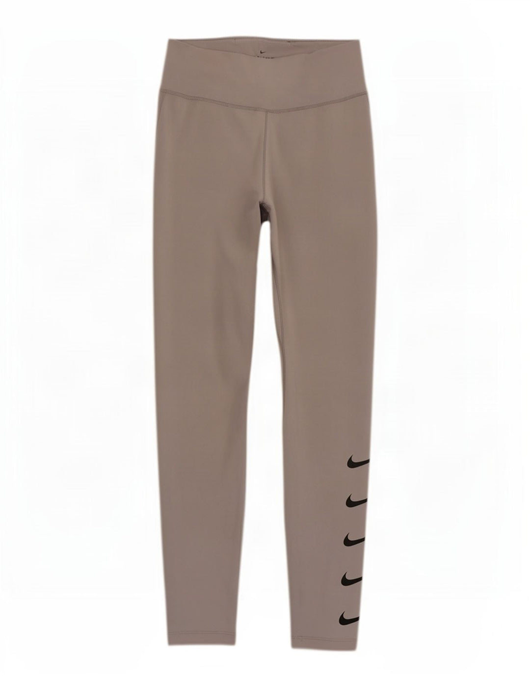 Nike Dame Dri Fit Grafiske Leggings UK 12 Medium Grey Polyester