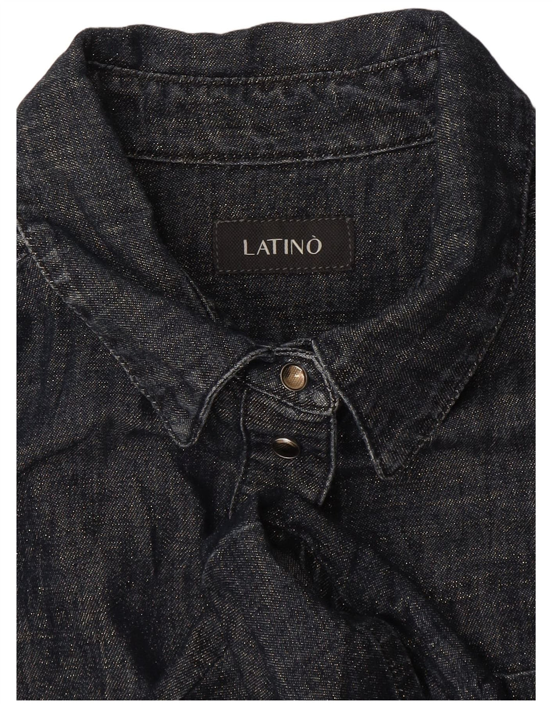 Vintage dameskjorte UK 12 Medium Navy Blue