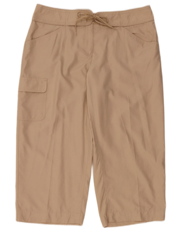 Izod Dame Capri Cargo Bukser US 12 Large W34 L21 Beige Polyester