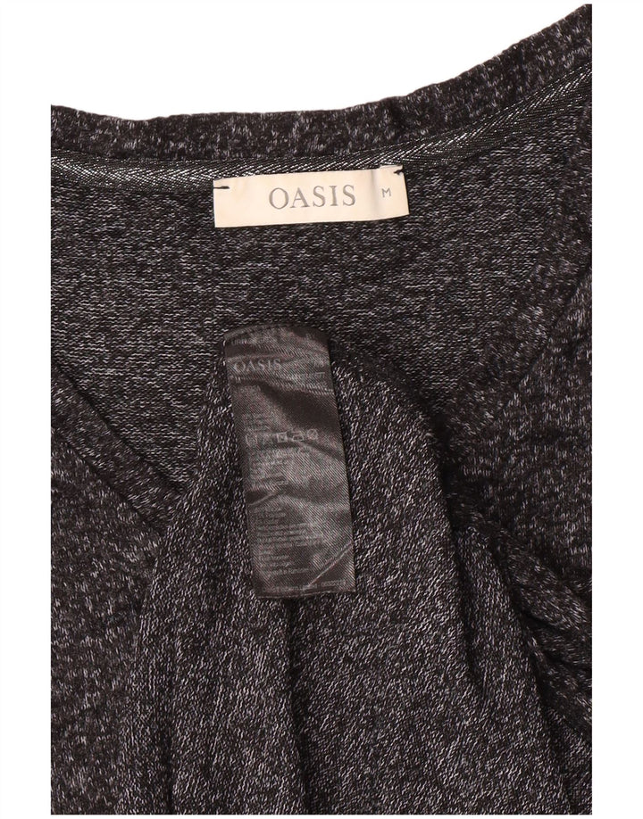 Oasis Dame T-Shirt Top UK 14 Medium Grey Flecked Viscose