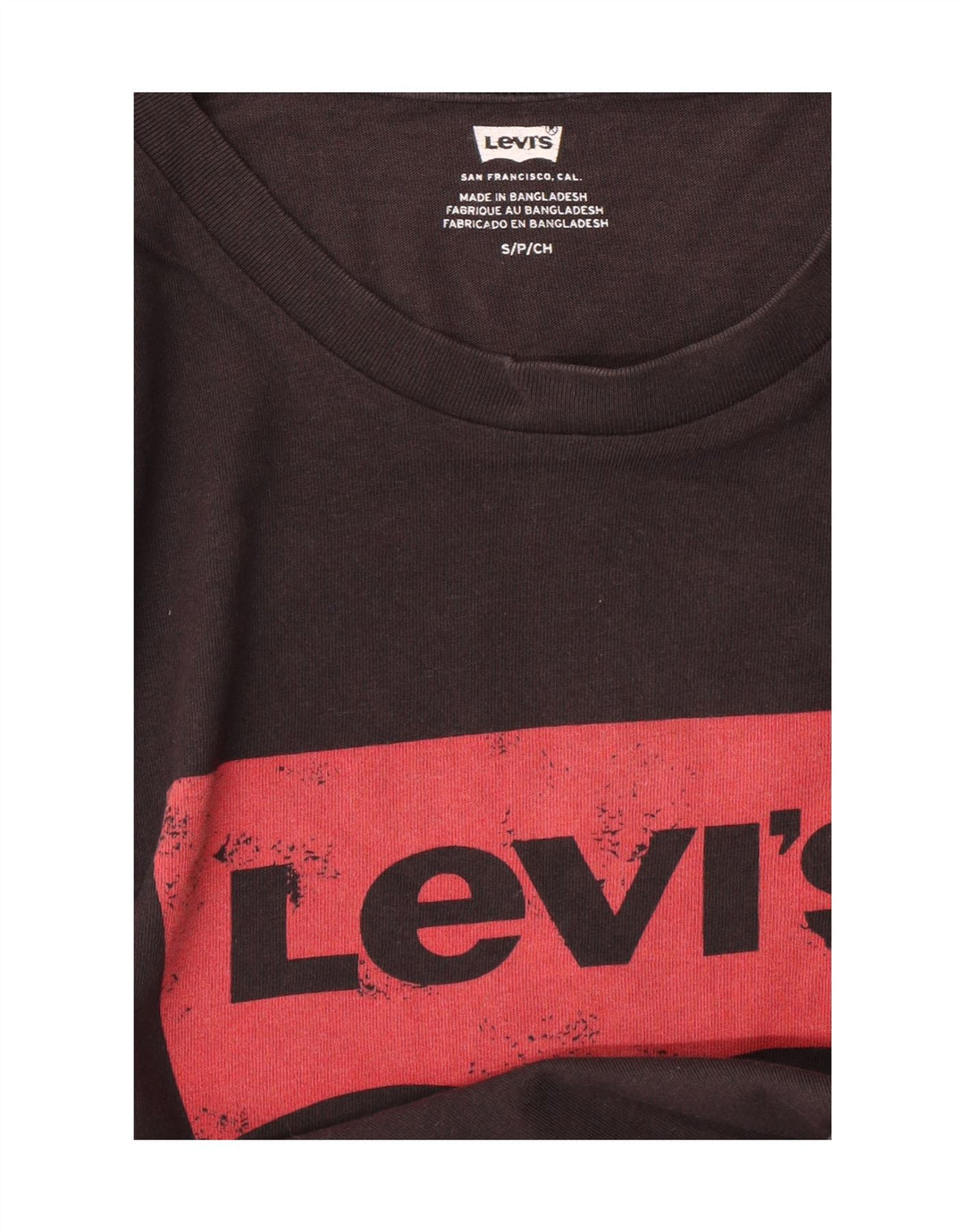 LEVI'S Mens Graphic T-Shirt Top Small Black Classic