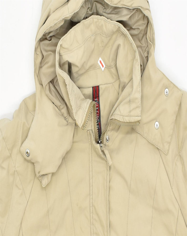 INVICTA Womens Hooded Windbreaker Coat UK 10 Small Beige Polyamide Winter | Vintage | Thrift | Second-Hand | Used Clothing | Messina Hembry 