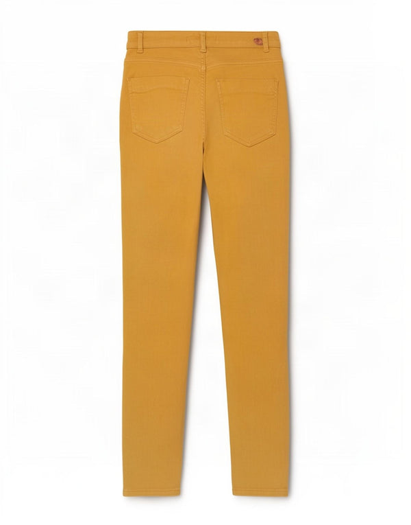 Zara Dame Skinny Jeans EU 34 2XS W24 L28 Gul Bomuld