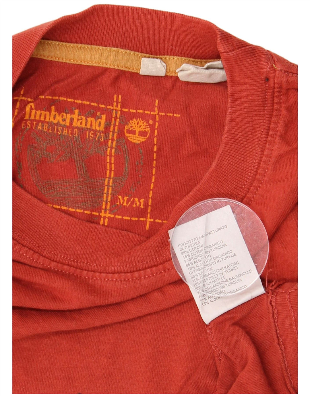 Timberland Herre grafisk top langærmet medium rød bomuld