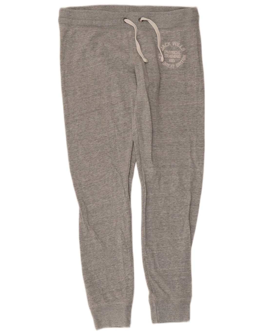 JACK WILLS Dame Skinny Fit træningsdragt Bukser Joggers UK 12 Medium Grå