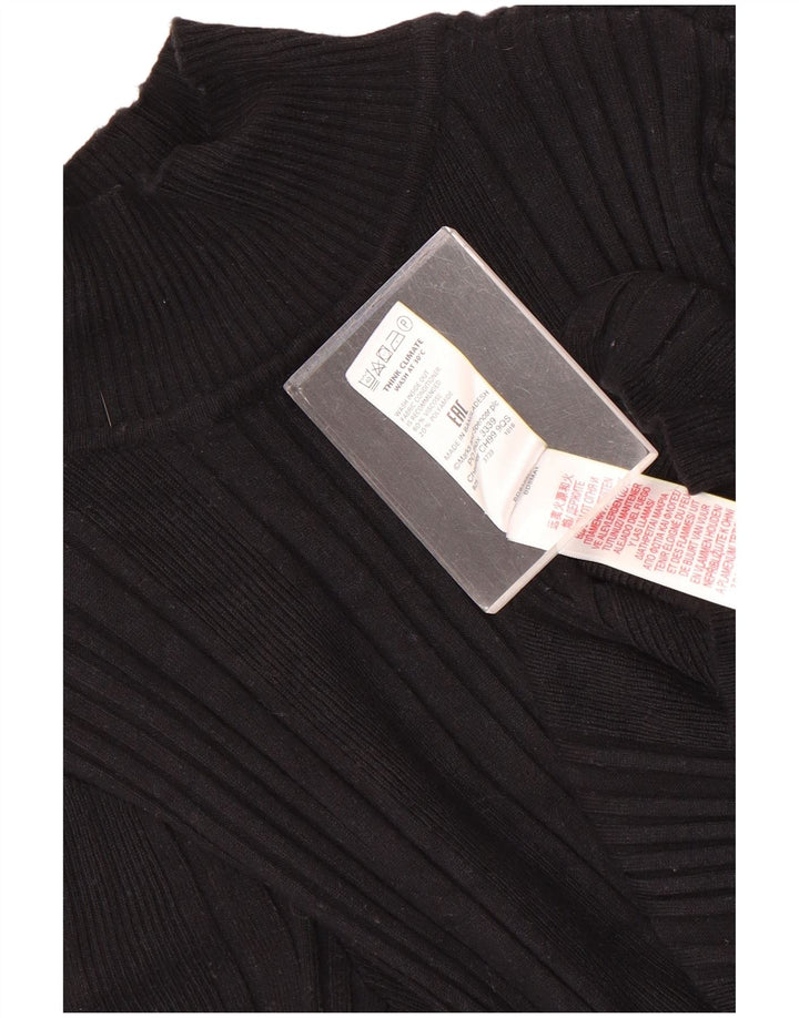 Marks & Spencer Dame Top Langærmet UK 10 Small Black Viscose
