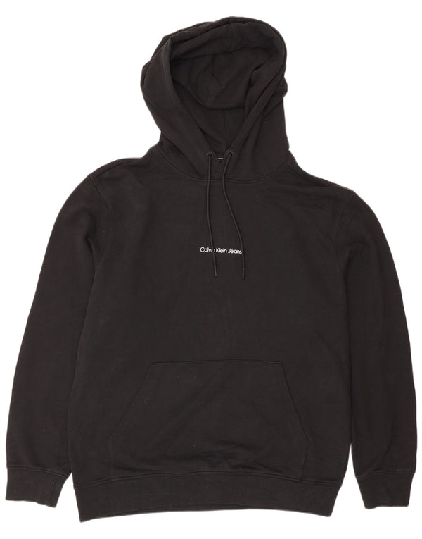 Calvin Klein Jeans Grafisk hættetrøje til mænd XL Sort bomuld