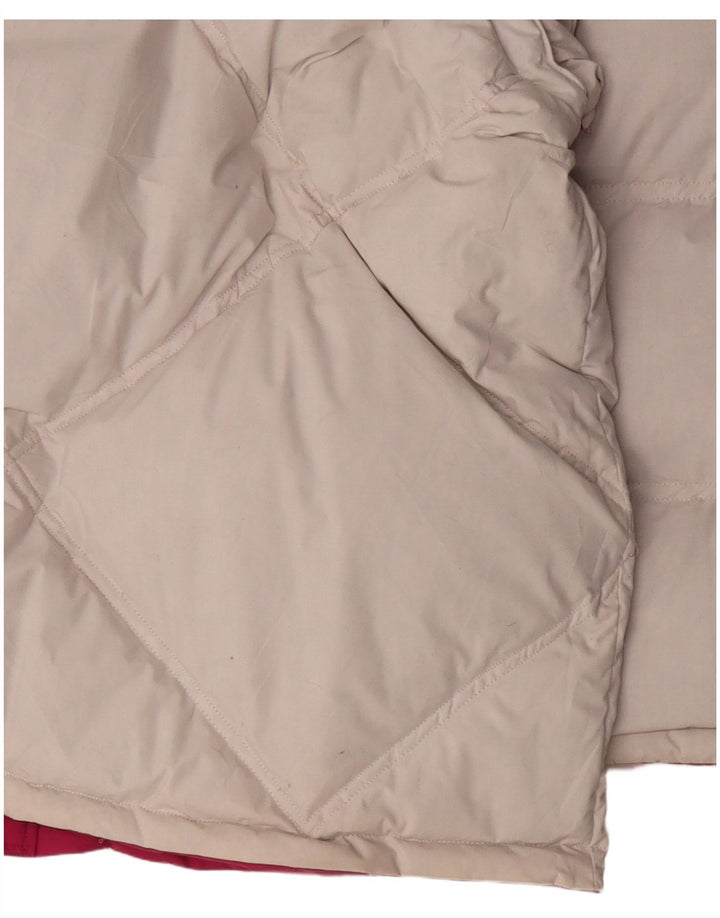 Diadora Herre Hætte Vendbar Polstret Jakke UK 40 Stor Pink Polyester