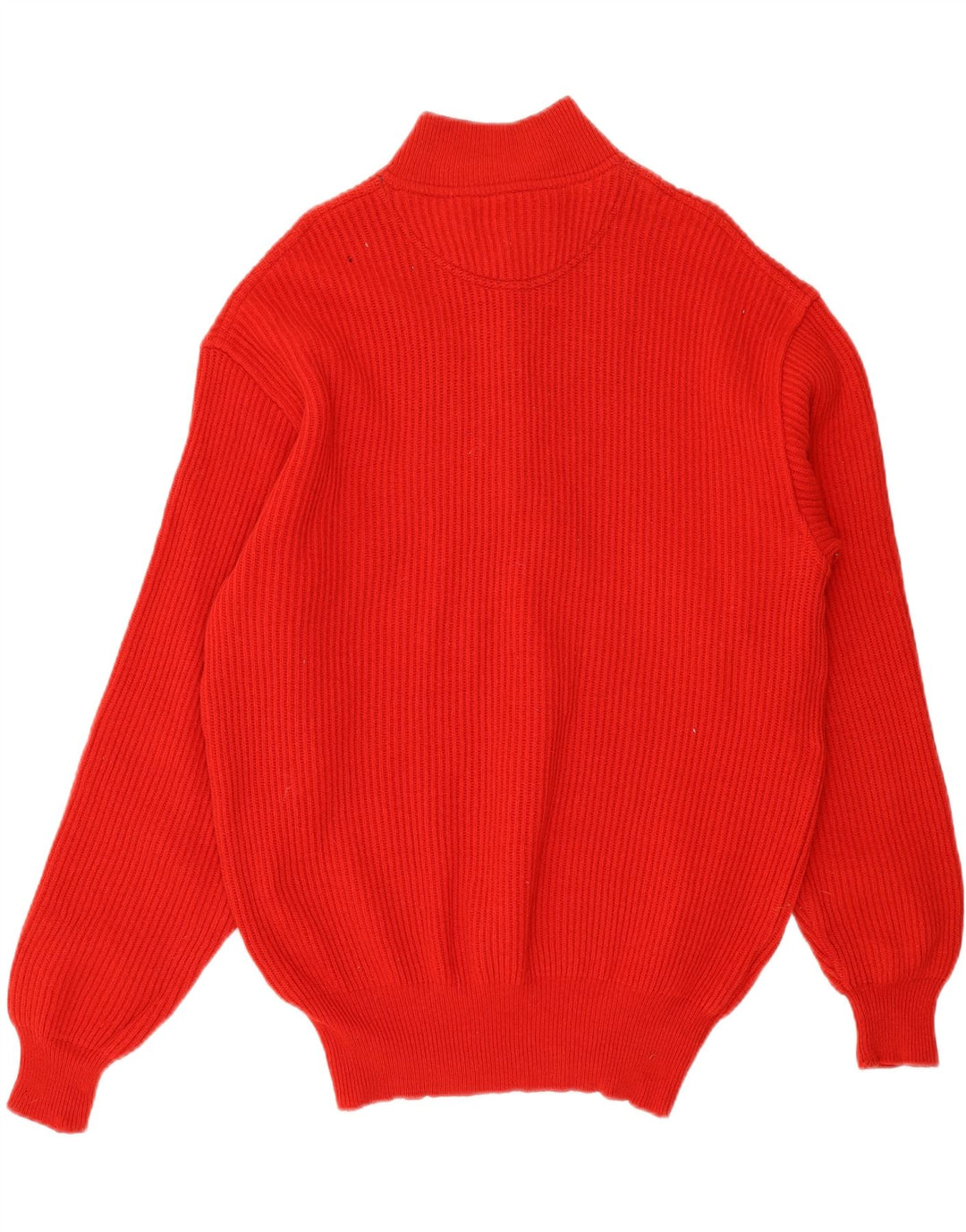 JC DE CASTELBAJAC Mens Iceberg Button Neck Jumper Sweater Large Red Wool Vintage JC De Castelbajac and Second-Hand JC De Castelbajac from Messina Hembry 