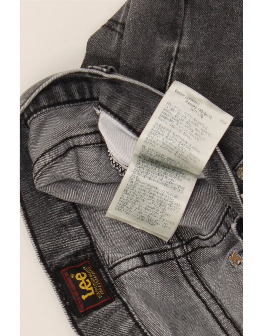 Lee Herre Luke Slim Jeans W28 L30 Grå Bomuld