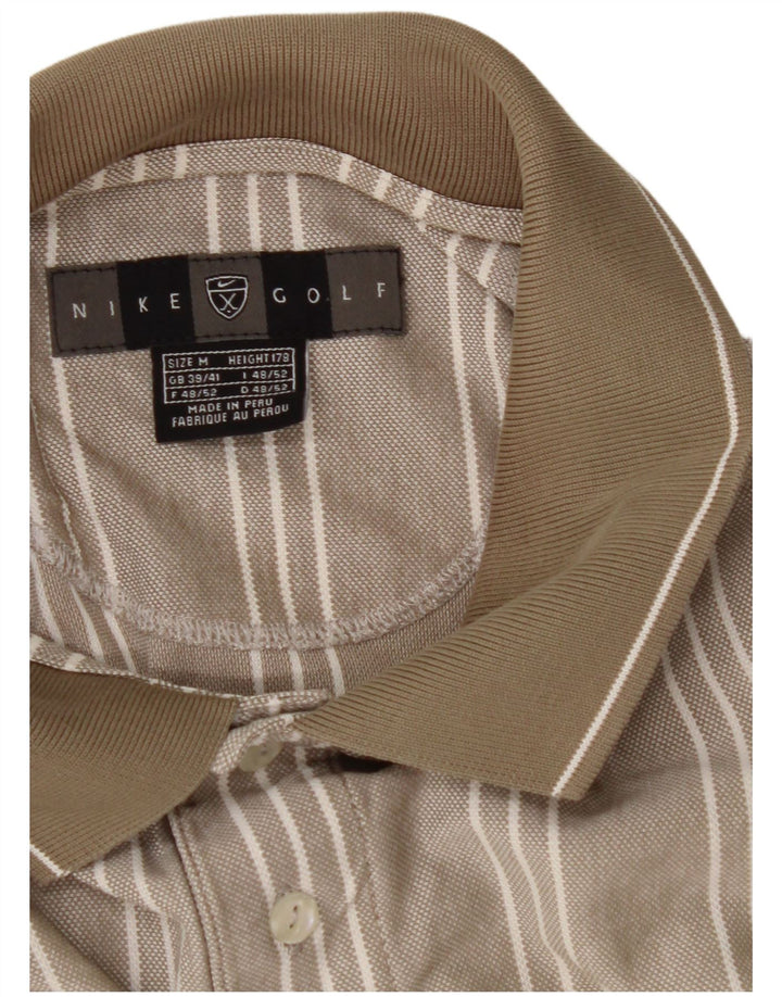NIKE Poloskjorte til mænd UK 39/41 Medium beige stribet
