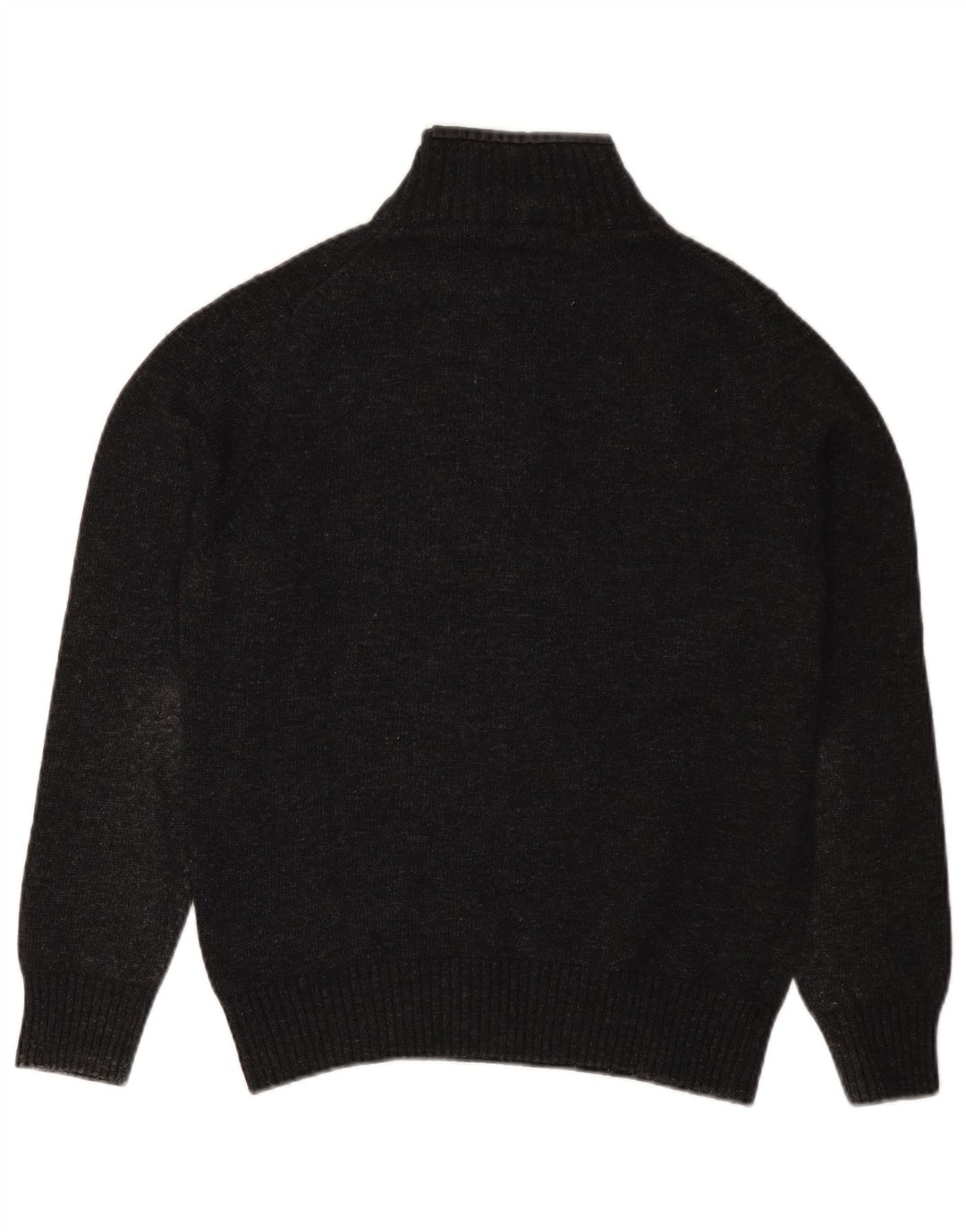 Trussardi Jeans Herre Zip Neck Jumper Sweater Small Grey Uld