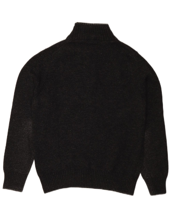 Trussardi Jeans Herre Zip Neck Jumper Sweater Small Grey Uld