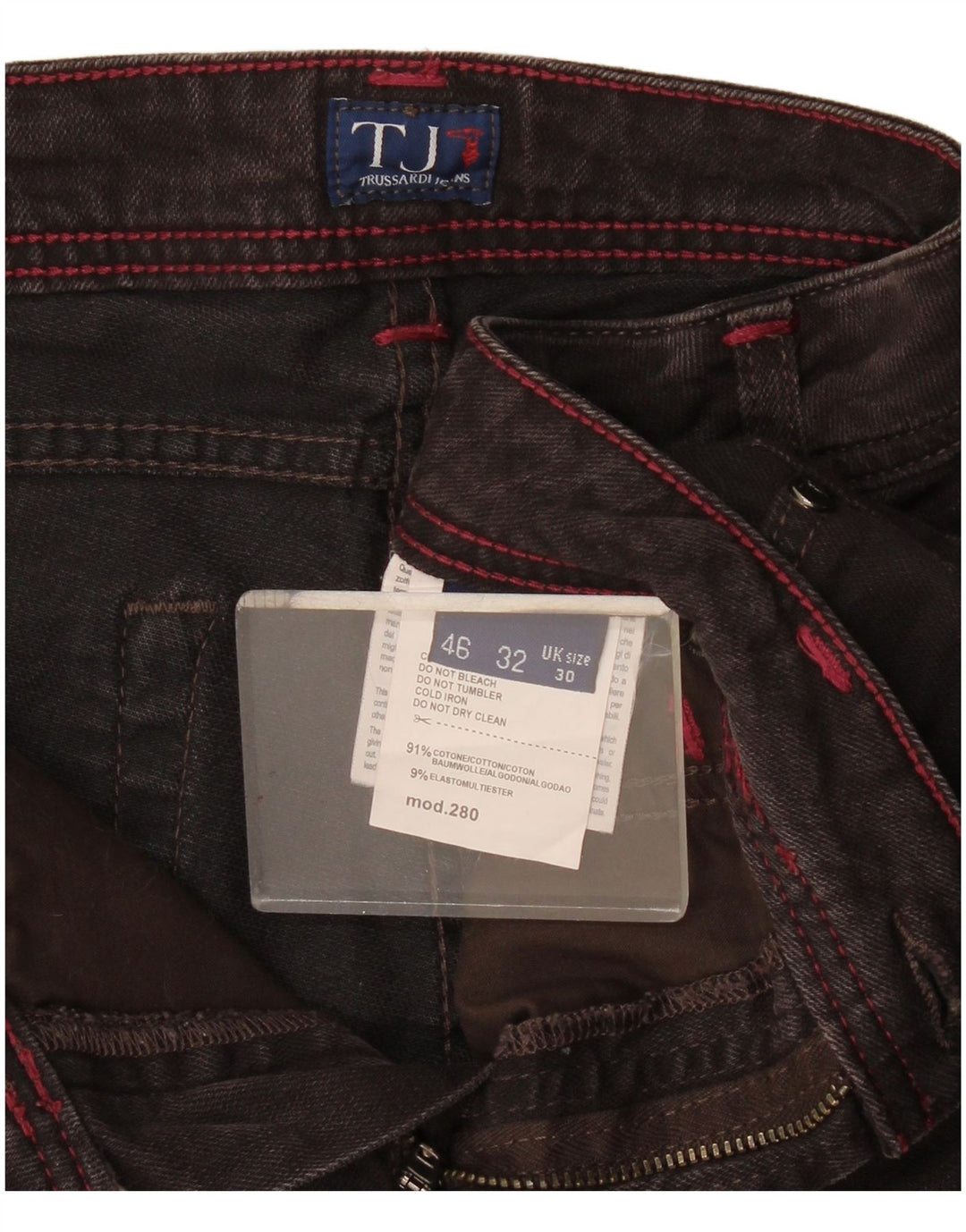 Trussardi Dame Slim Jeans W30 L33 Brun Bomuld