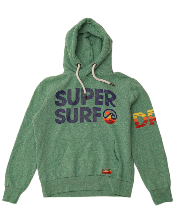 SUPERDRY Grafisk hættetrøje til mænd XL Grøn Flecked Polyester
