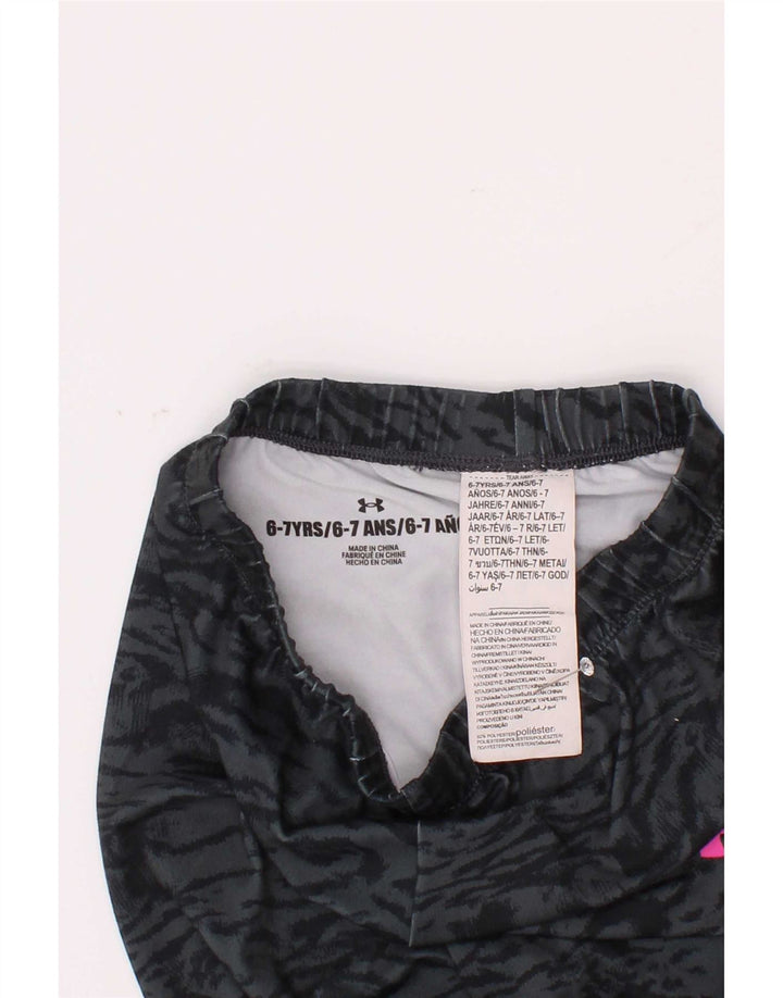 Under Armour Girls Leggings 6-7 år Grå Tie Dye Polyester