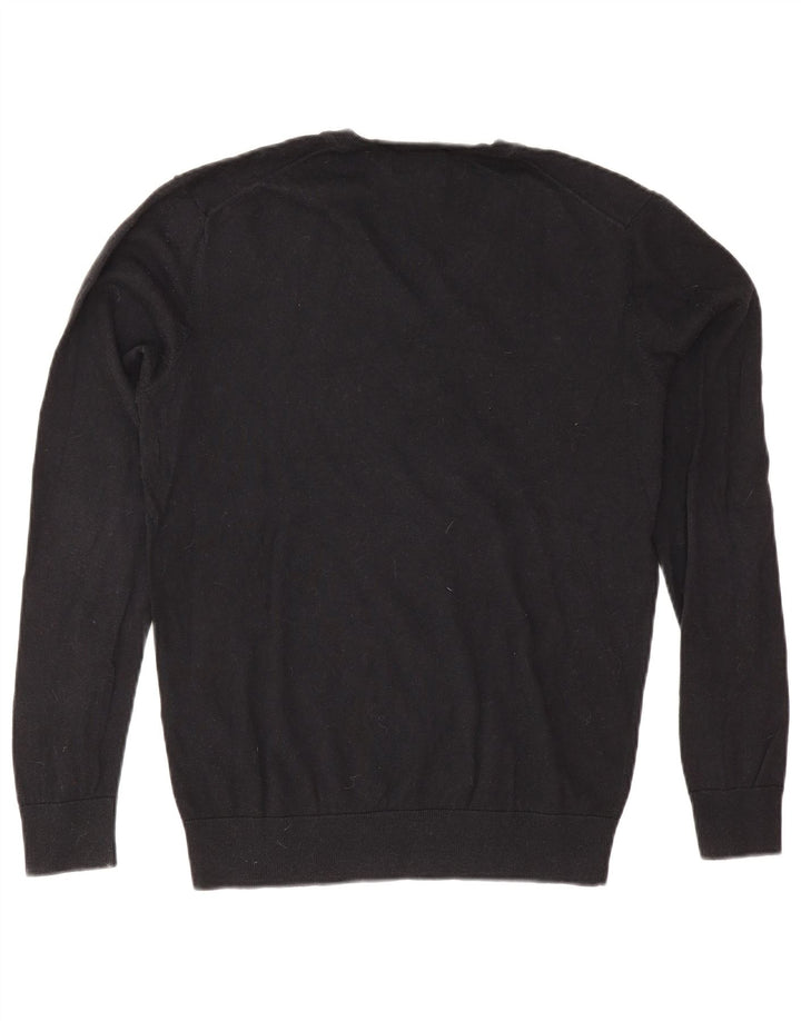 Zara Herre V-hals sweater Stor sort bomuld