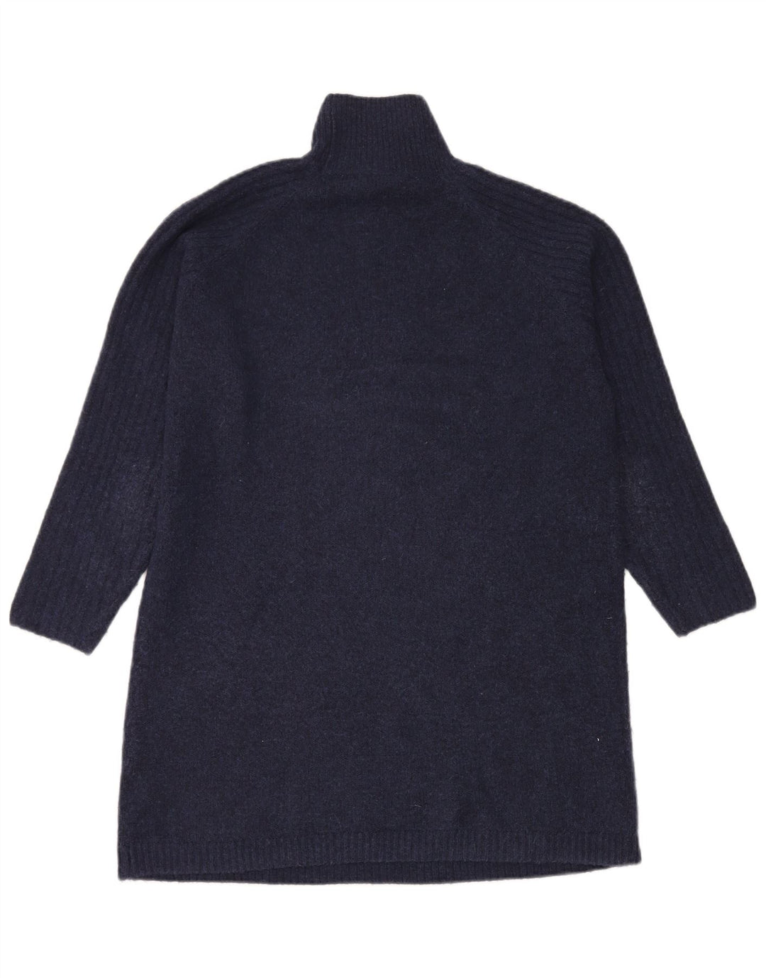 Zara Dame Roll Neck Turtle Neck Jumper Sweater UK 12 Medium Navy Blue