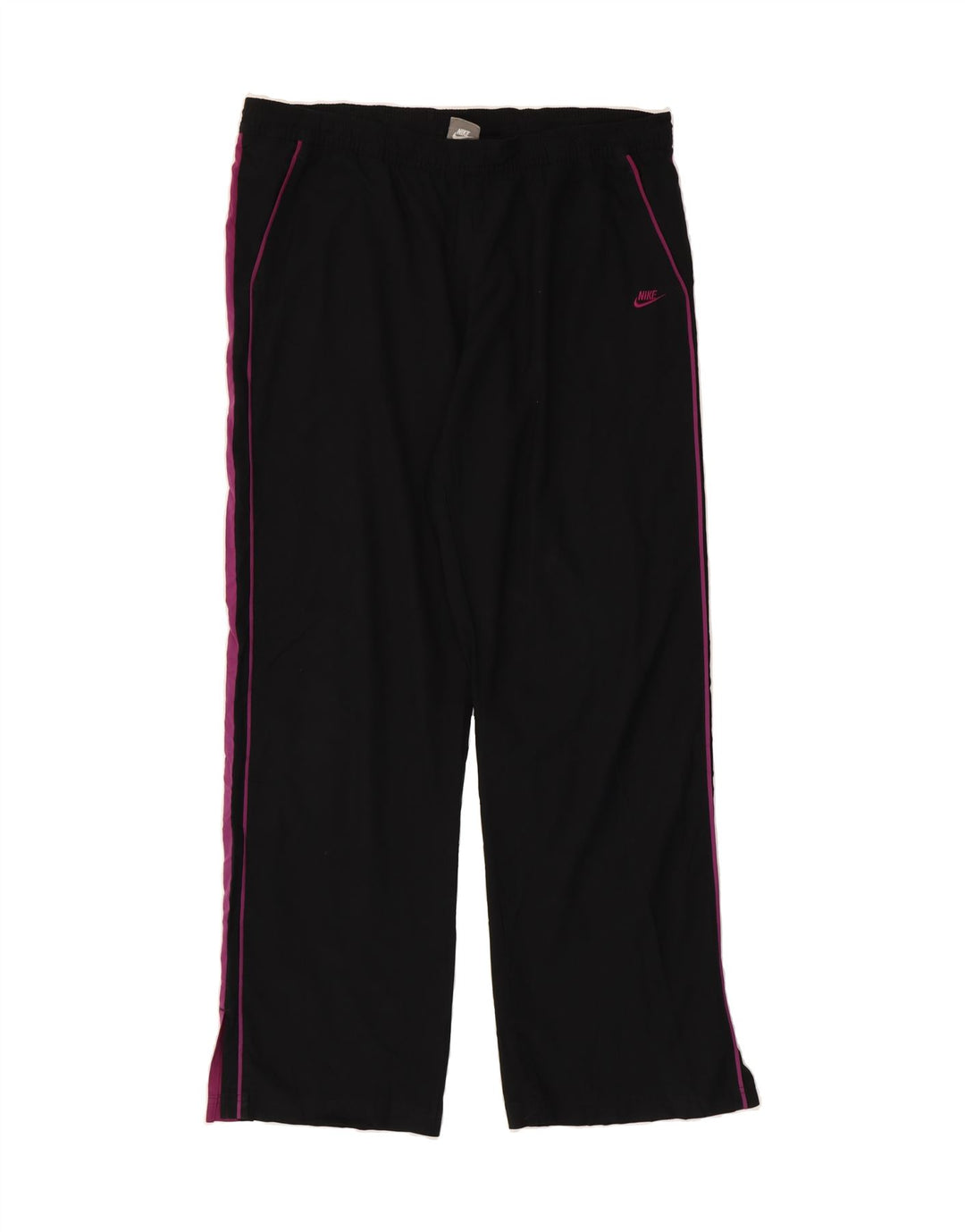 NIKE Womens Tracksuit Trousers US 12/14 Large  Black Colourblock Polyester Vintage Nike and Second-Hand Nike from Messina Hembry 