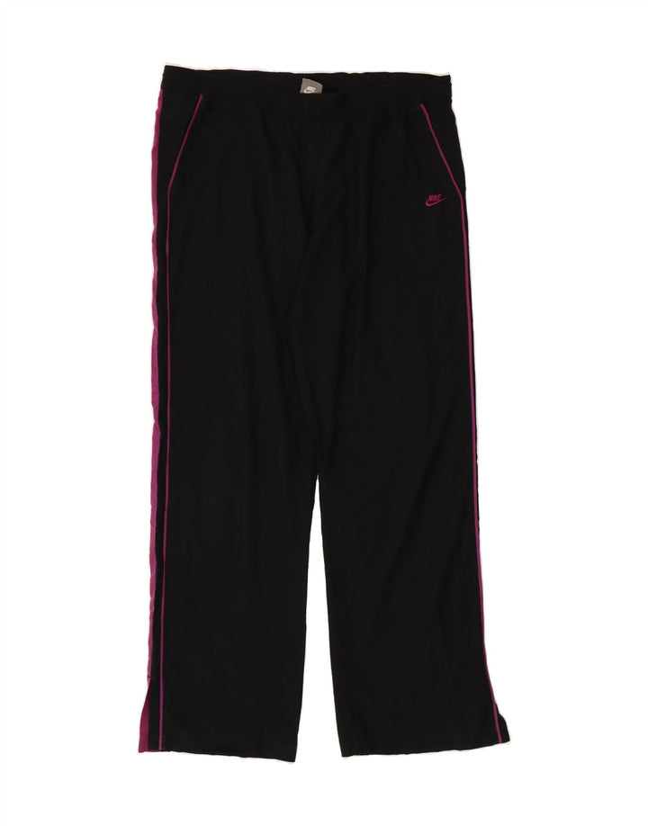 NIKE Womens Tracksuit Trousers US 12/14 Large  Black Colourblock Polyester Vintage Nike and Second-Hand Nike from Messina Hembry 