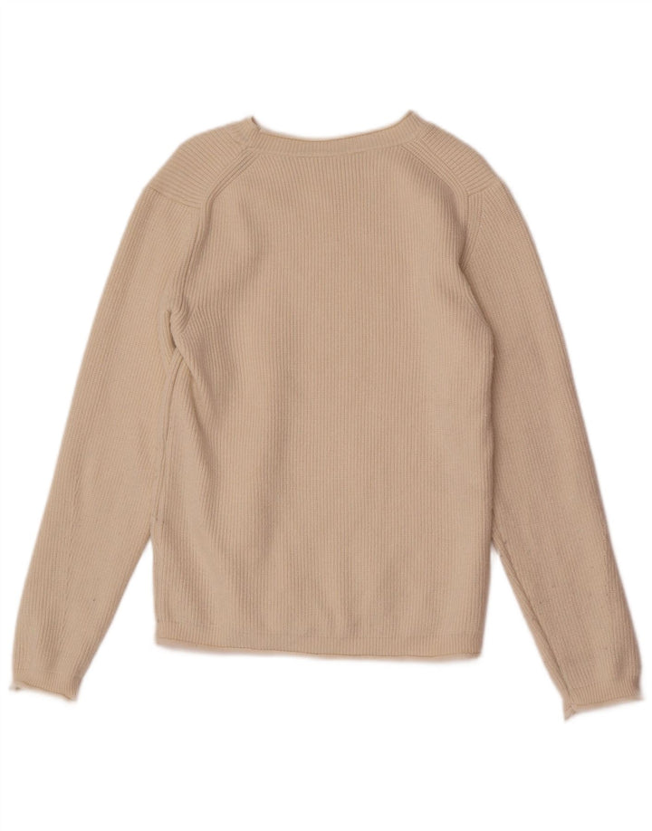 North Sails Dame Crew Neck Jumper Sweater UK 10 Small Beige Viscose